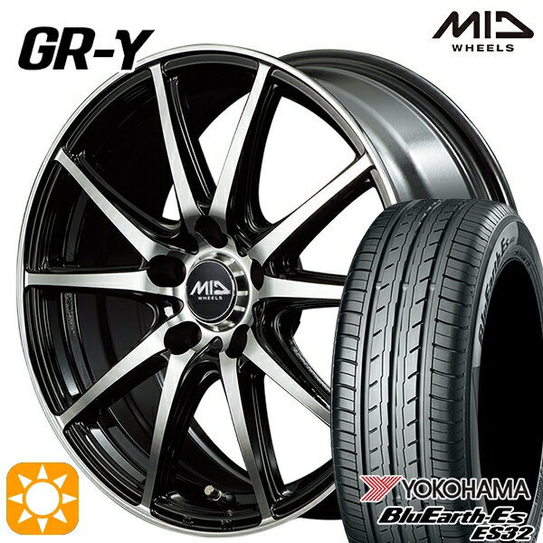 【取付対象】エクストレイル アテンザ 225/55R17 97W ヨコハマ ブルーアース ES32 MID ファイナルスピード GR-ガンマ BP 17インチ 7.0J 5H114.3 サマータイヤホイールセット