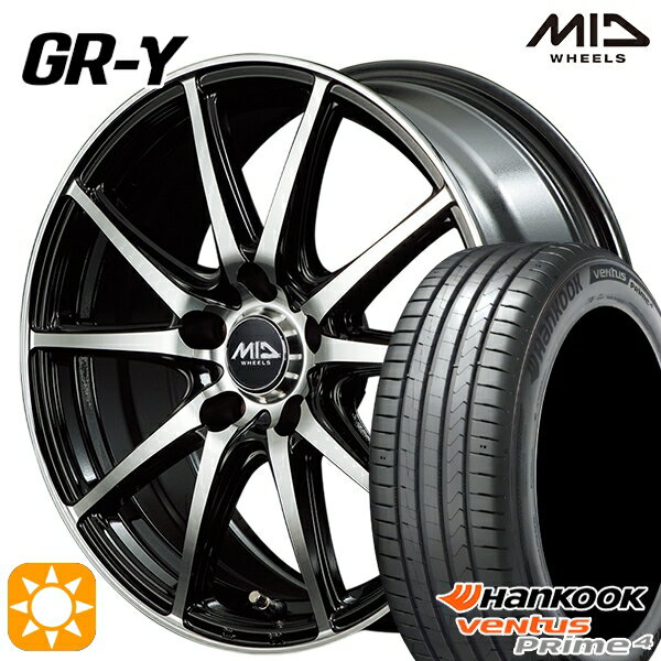 【取付対象】リーフ アクセラ 205/55R16 94V XL ハンコック veNtus PRime4 K135 MID ファイナルスピード GR-ガンマ BP 16インチ 6.5J 5H114.3 サマータイヤホイールセット