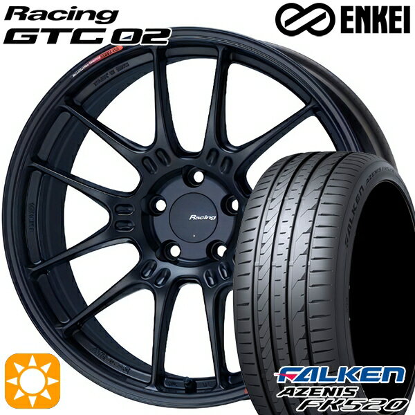 【取付対象】225/40R19 93Y XL ファルケン アゼニス FK520 ENKEI エンケイ レーシング GTC02 マットブラック 19インチ 8.0J 5H114.3 サマータイヤホイールセット