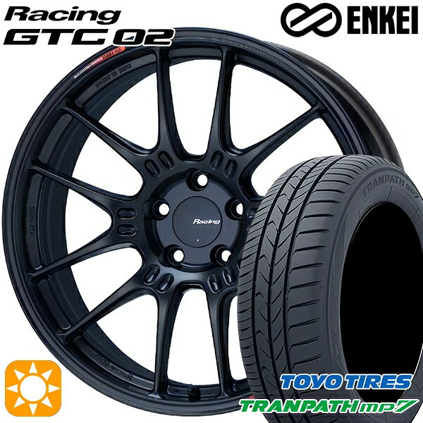 【取付対象】215/55R17 94V トーヨー トランパス mp7 ENKEI エンケイ レーシング GTC02 マットブラック 17インチ 7.5J 5H100 サマータイヤホイールセット