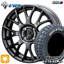 【取付対象】215/70R16 100T マッドスター ラジアル M/T ホワイトレター SSR GTV04 メタリックグレー 16インチ 6.0J 4H100 サマータイヤホイールセット(2)