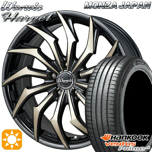 【取付対象】215/50R17 95W XL ハンコック veNtus PRime4 K135 モンツァ ワーウィック ハーベル 17インチ 7.0J 5H100 サマータイヤホイールセット