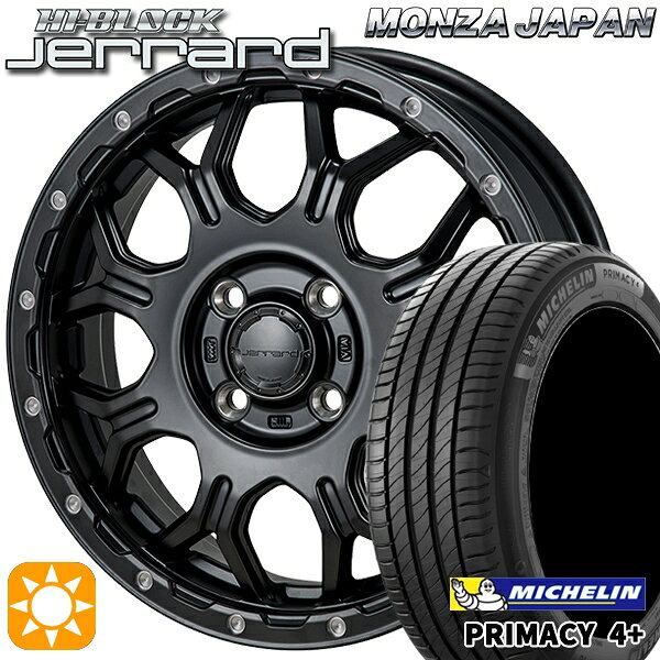 【取付対象】マツダ2 ノート 195/55R16 87V ミシュラン プライマシー4プラス モンツァ ハイブロック ジェラード 16インチ 6.0J 4H100 サマータイヤホイールセット