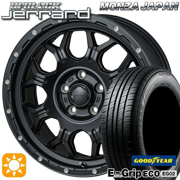 【取付対象】30/50プリウス 185/65R15 88H グッドイヤー エフィシェントグリップ EG02 モンツァ ハイブロック ジェラード 15インチ 5.5J 5H100 サマータイヤホイールセット