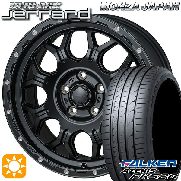 【取付対象】アイシス ノア 215/45R17 91Y XL ファルケン アゼニス FK520 モンツァ ハイブロック ジェラード 17インチ 7.5J 5H114.3 サマータイヤホイールセット
