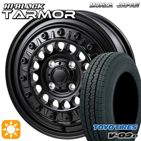 【取付対象】軽トラ 145/80R12 80/78N トーヨー V02E V-02E モンツァ ハイブロック ターマー 12インチ 4.0J 4H100 +42 サマータイヤホイールセット