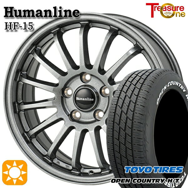 【取付対象】225/60R17 99H トーヨー オープンカントリー H/T2 WL トレジャーワン ヒューマンライン HF15 ダークグレー 17インチ 7.0J 5H114.3 サマータイヤホイールセット