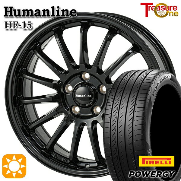 【取付対象】225/45R18 95W XL ピレリ パワジー トレジャーワン ヒューマンライン HF15 ブラック 18インチ 7.0J 5H114.3 サマータイヤホイールセット