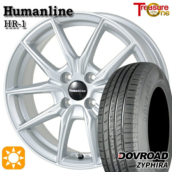 【取付対象】165/65R14 79T DOVROAD ザイファイラ トレジャーワン ヒューマンライン HR1 シルバー 14インチ 4.5J 4H100 サマータイヤホイールセット
