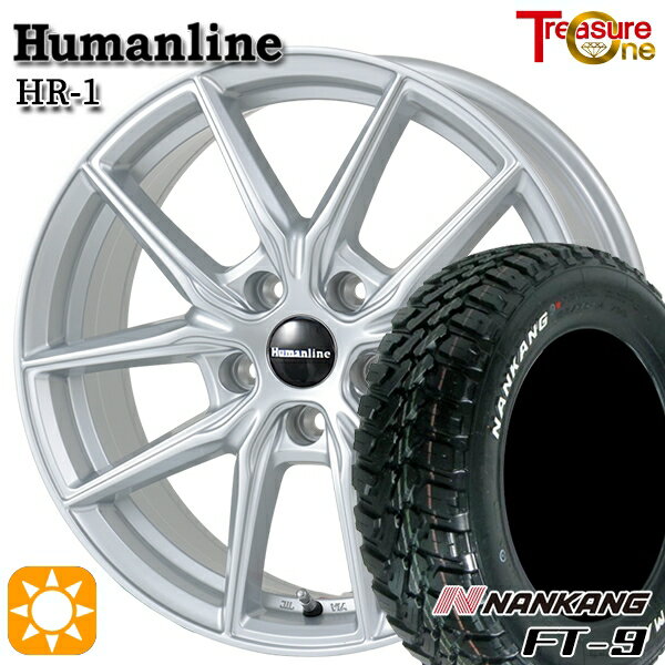 【取付対象】エルグランド クロスロード 215/65R16 8PR 109/107Q ナンカン FT-9 トレジャーワン ヒューマンライン HR1 シルバー 16インチ 6.5J 5H114.3 サマータイヤホイールセット