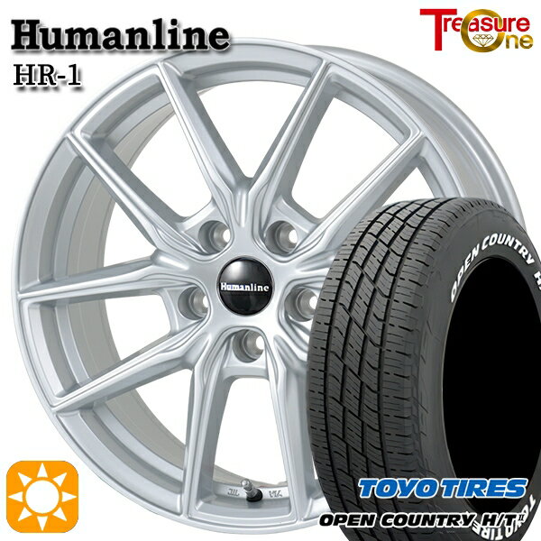 【取付対象】デリカD5 アウトランダー 225/55R18 98H トーヨー オープンカントリー H/T2 WL トレジャーワン ヒューマンライン HR1 シルバー 18インチ 8.0J 5H114.3 サマータイヤホイールセット