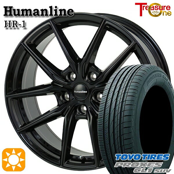【取付対象】エスティマ ヤリスクロス 215/60R16 95V トーヨー プロクセス CL1 SUV トレジャーワン ヒューマンライン HR1 ブラック 16インチ 6.5J 5H114.3 サマータイヤホイールセット