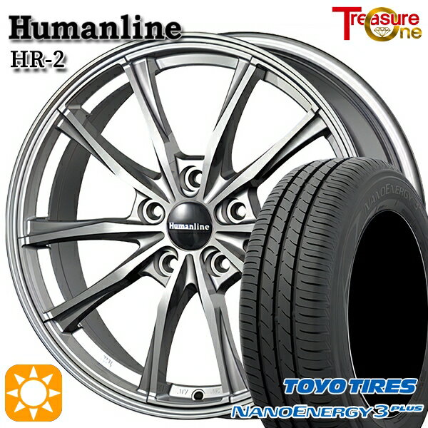 【取付対象】アクセラ アテンザ 215/45R18 89W トーヨー ナノエナジー3プラス トレジャーワン ヒューマンライン HR2 ダークグレー 18インチ 7.0J 5H114.3 サマータイヤホイールセット