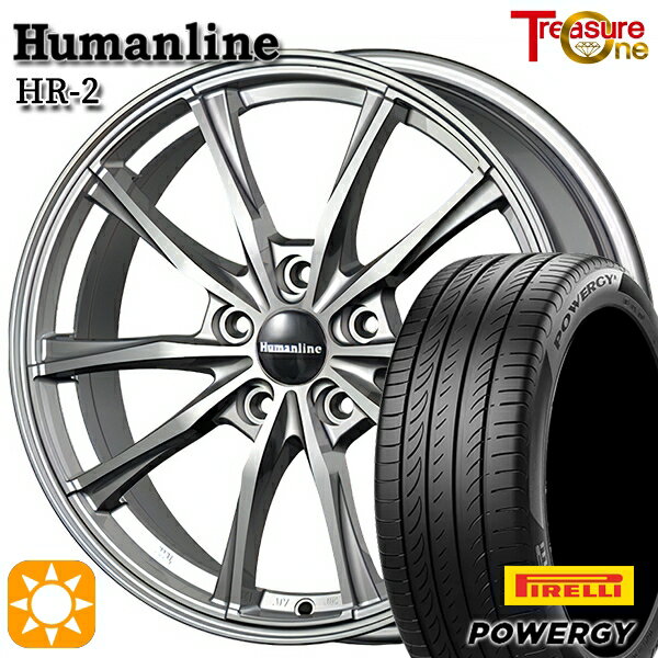 【取付対象】エスティマ ヤリスクロス 215/60R16 95H ピレリ パワジー トレジャーワン ヒューマンライン HR2 ダークグレー 16インチ 6.5J 5H114.3 サマータイヤホイールセット