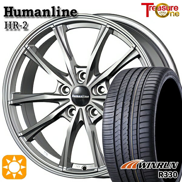 【取付対象】RAV4 CR-V 235/55R19 101W ウィンラン R330 トレジャーワン ヒューマンライン HR2 ダークグレー 19インチ 8.0J 5H114.3 サマータイヤホイールセット