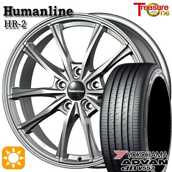 【取付対象】セレナ ラフェスタ 195/60R16 89V ヨコハマ アドバンデシベル V553 トレジャーワン ヒューマンライン HR2 ダークグレー 16インチ 6.5J 5H114.3 サマータイヤホイールセット