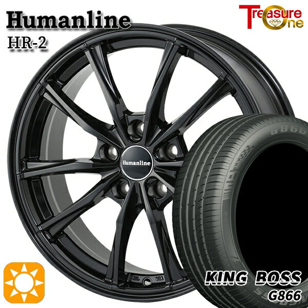 【取付対象】RAV4 CR-V 235/55R19 105W XL キングボス G866 トレジャーワン ヒューマンライン HR2 ブラック 19インチ 8.0J 5H114.3 サマータイヤホイールセット
