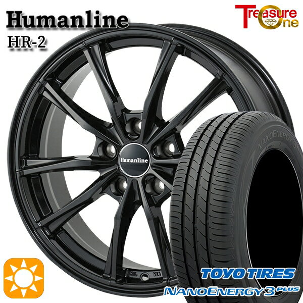 【取付対象】215/40R18 85W トーヨー ナノエナジー3プラス トレジャーワン ヒューマンライン HR2 ブラック 18インチ 7.0J 5H114.3 サマータイヤホイールセット