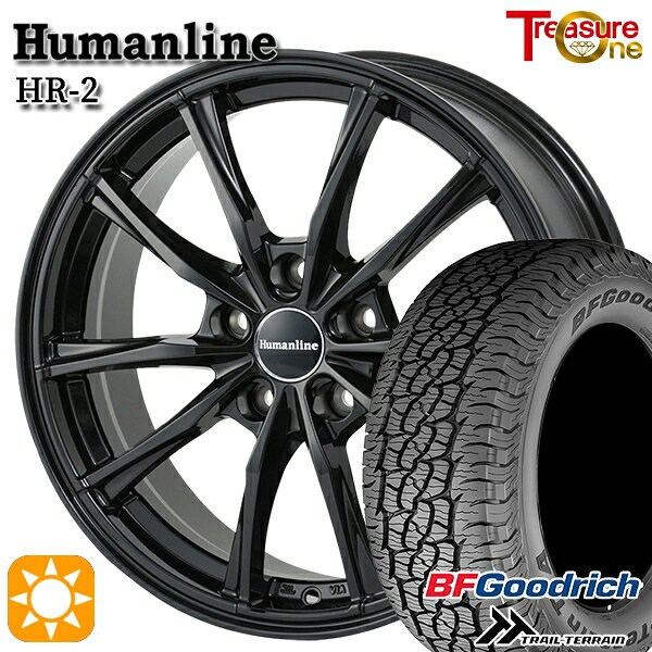 【取付対象】20/30系アルファードヴェルファイア 235/60R18 107H XL RBL BFグッドリッチ トレールテレーン トレジャーワン ヒューマンライン HR2 ブラック 18インチ 7.0J 5H114.3 サマータイヤホイールセット