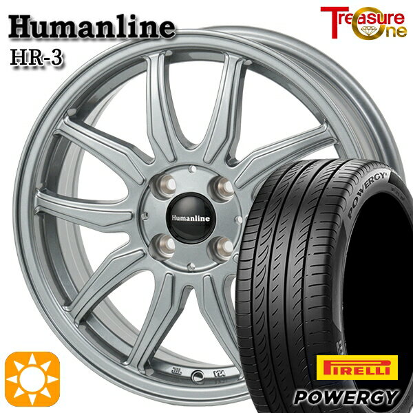 【取付対象】N-BOX ウェイク 165/55R15 75H ピレリ パワジー トレジャーワン ヒューマンライン HR3 ダークシルバー 15インチ 4.5J 4H100 サマータイヤホイールセット