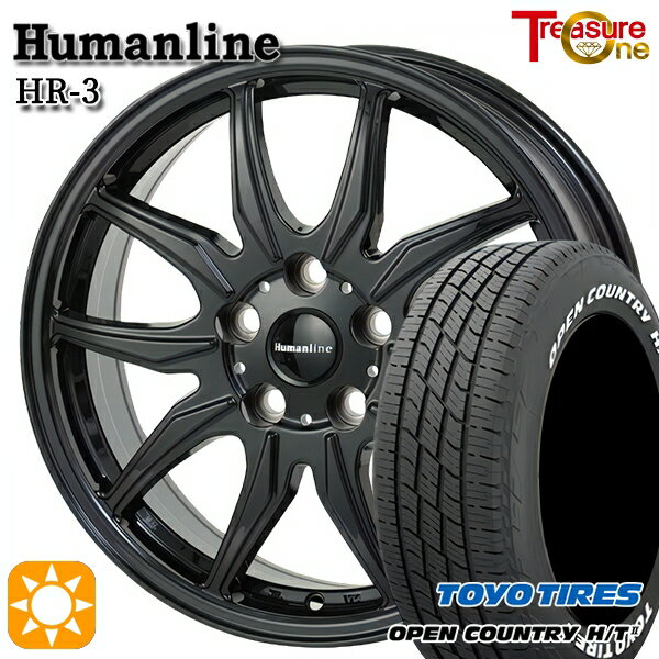 【取付対象】225/60R18 100H トーヨー オープンカントリー H/T2 WL トレジャーワン ヒューマンライン HR3 ブラック 18インチ 7.0J 5H114.3 サマータイヤホイールセット