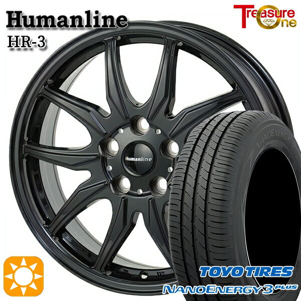 【取付対象】BP系レガシィアウトバック 215/55R17 94V トーヨー ナノエナジー3プラス トレジャーワン ヒューマンライン HR3 ブラック 17インチ 7.0J 5H100 サマータイヤホイールセット