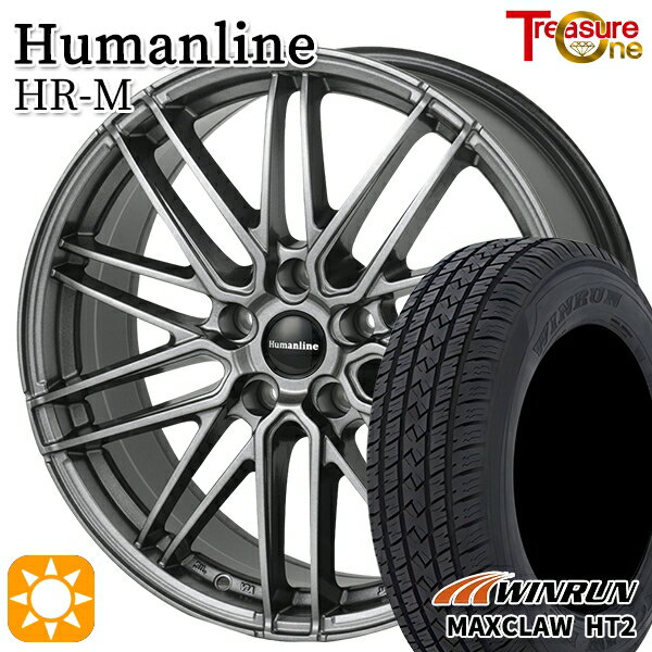 【取付対象】ハリアー エクストレイル 225/65R17 102H ウィンラン マックスクロウ HT2 トレジャーワン ヒューマンライン HRM GM 17インチ 7.0J 5H114.3 サマータイヤホイールセット