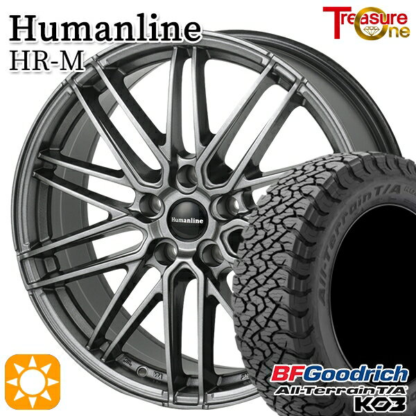 【取付対象】ハリアー エクストレイル 225/65R17 107/103S RBL BFグッドリッチ オールテレーン T/A KO3 トレジャーワン ヒューマンライン HRM GM 17インチ 7.0J 5H114.3 サマータイヤホイールセット