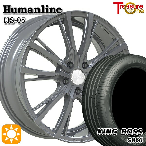 【取付対象】アルファード ヴェルファイア 245/40R19 98W XL キングボス G866 トレジャーワン ヒューマンライン HS05 19インチ 7.5J 5H114.3 サマータイヤホイールセット