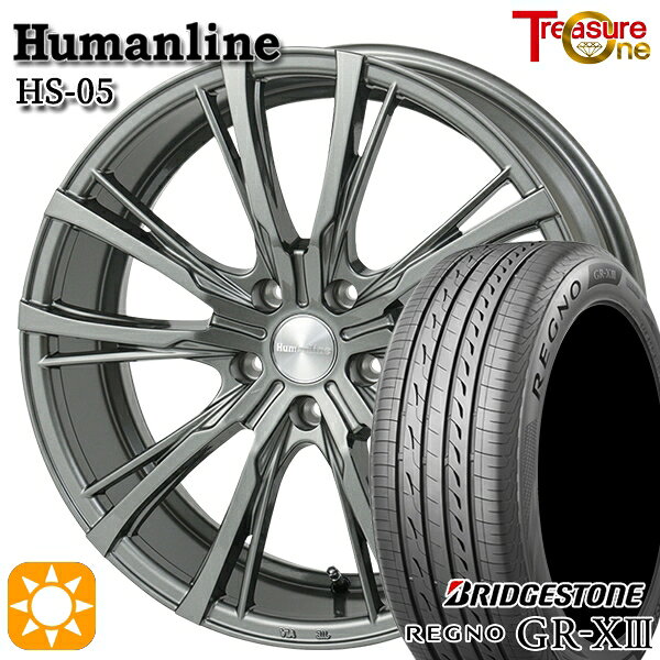 【取付対象】クラウン ヴェゼル 225/40R19 93W XL ブリヂストン レグノ GR-X3 トレジャーワン ヒューマンライン HS05 19インチ 7.5J 5H114.3 サマータイヤホイールセット