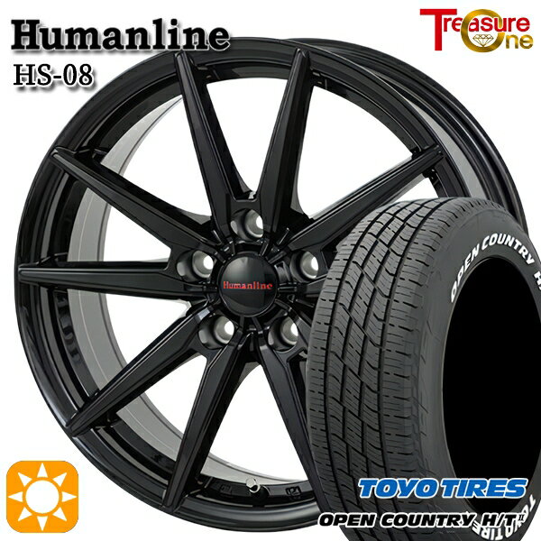 【取付対象】225/60R17 99H トーヨー オープンカントリー H/T2 WL トレジャーワン ヒューマンライン HS08 ブラック 17インチ 7.0J 5H114.3 サマータイヤホイールセット