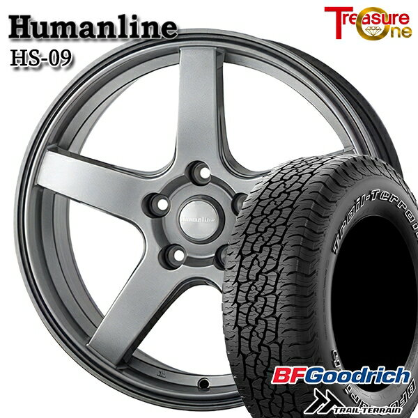 【取付対象】225/65R17 102T ORWL BFグッドリッチ トレールテレーン トレジャーワン ヒューマンライン HS09 ダークグレー 17インチ 7.0J 5H114.3 サマータイヤホイールセット