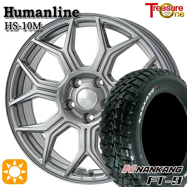 【取付対象】215/70R16 100T ナンカン FT-9 トレジャーワン ヒューマンライン HS10M　ダークグレー 16インチ 6.5J 5H114.3 サマータイヤホイールセット