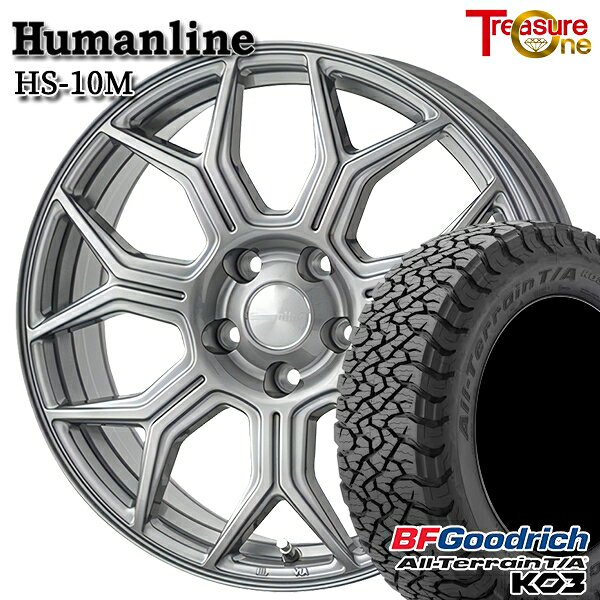 【取付対象】225/65R17 107/103S RBL BFグッドリッチ オールテレーン T/A KO3 トレジャーワン ヒューマンライン HS10M　ダークグレー 17インチ 7.0J 5H114.3 サマータイヤホイールセット