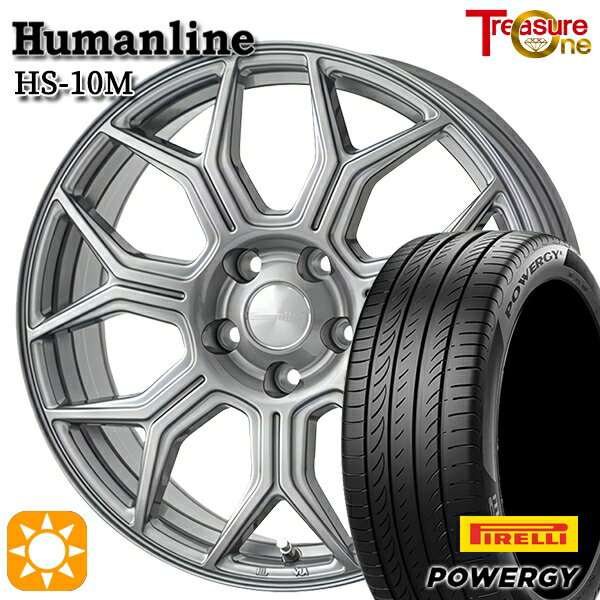 【取付対象】205/60R16 92H ピレリ パワジー トレジャーワン ヒューマンライン HS10M　ダークグレー 16インチ 6.5J 5H114.3 サマータイヤホイールセット