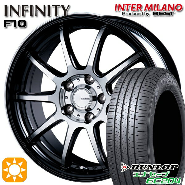 【取付対象】225/45R18 95W XL ダンロップ エナセーブ EC204 インターミラノ インフィニティ F10 BK/DP 18インチ 8.0J 5H114.3 サマータイヤホイールセット