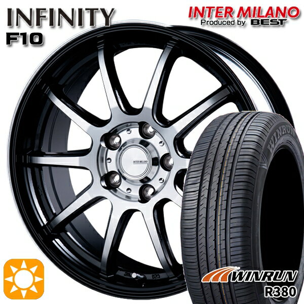 【取付対象】マツダ6 エクストレイル 225/60R18 104V XL ウィンラン R380 インターミラノ インフィニティ F10 BK/DP 18インチ 8.0J 5H114.3 サマータイヤホイールセット