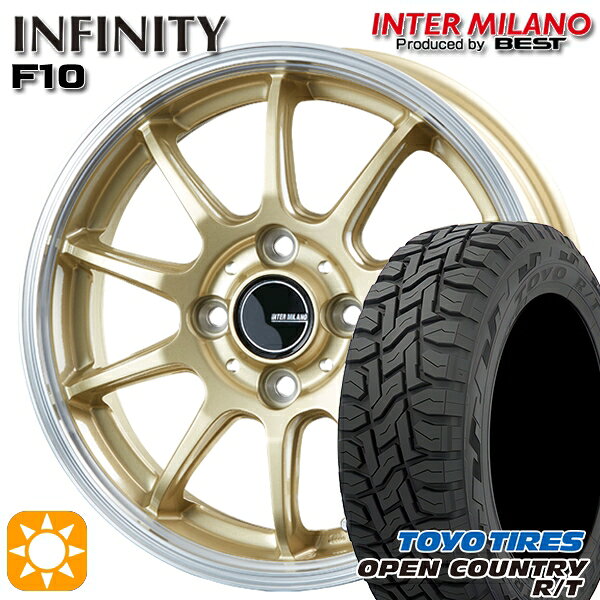 【取付対象】N-BOX 155/65R14 75Q トーヨー オープンカントリー R/T インターミラノ インフィニティ F10 GL/RP 14インチ 4.5J 4H100 サマータイヤホイールセット