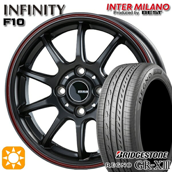 【取付対象】165/55R15 75V ブリヂストン レグノ GR-X3 インターミラノ インフィニティ F10 MBK/FR 15インチ 4.5J 4H100 サマータイヤホイールセット