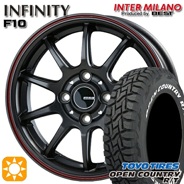 【取付対象】155/65R14 75Q WL トーヨー オープンカントリー R/T ホワイトレター インターミラノ インフィニティ F10 MBK/FR 14インチ 4.5J 4H100 サマータイヤホイールセット