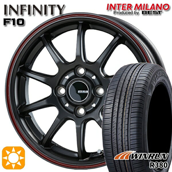 【取付対象】エブリィワゴン 165/60R14 75H ウィンラン R380 インターミラノ インフィニティ F10 MBK/FR 14インチ 4.5J 4H100 サマータイヤホイールセット