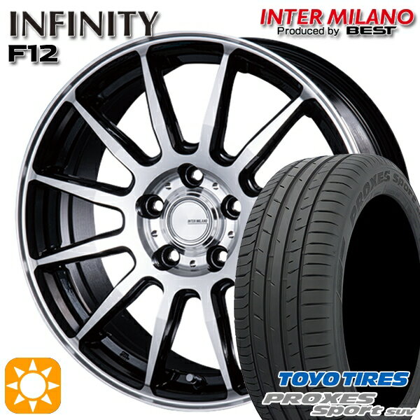 【取付対象】235/60R18 107W トーヨー プロクセススポーツ SUV インターミラノ インフィニティ F12 BK/P 18インチ 7.0J 5H114.3 サマータイヤホイールセット