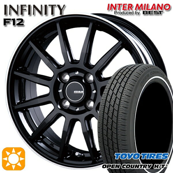 【取付対象】155/65R14 75H トーヨー オープンカントリー H/T2 WR インターミラノ インフィニティ F12 BK/FP 14インチ 4.5J 4H100 サマータイヤホイールセット