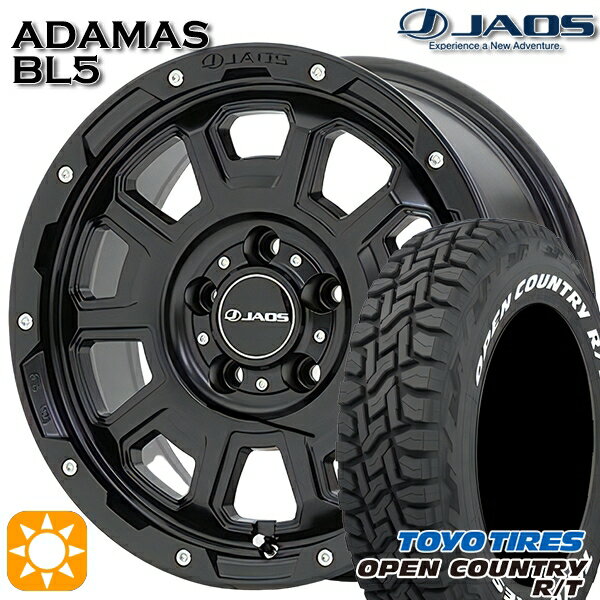 【取付対象】215/65R16 109/107Q トーヨー オープンカントリー R/T ホワイトレター ジャオス アダマス BL5 マットブラック 16インチ 7.0J 5H114.3 サマータイヤホイールセット