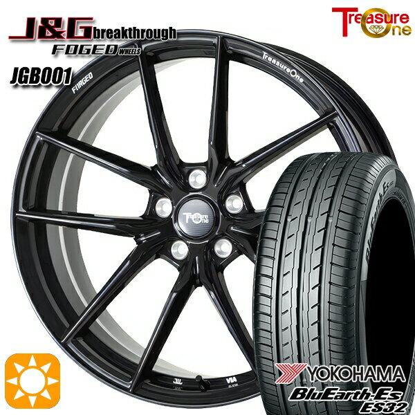 20アルファード 245/40R19 94W ヨコハマ ブルーアース ES32 トレジャーワン 鍛造 J&Gブレイクスルー JGB001 ブラック 19インチ 8.0J 5H114.3 サマータイヤホイールセット