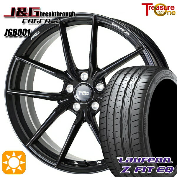 プリウスα クラウン 235/35R19 91Y XL ラウフェン Z FIT EQ LK03 トレジャーワン 鍛造 J&Gブレイクスルー JGB001 ブラック 19インチ 8.0J 5H114.3 サマータイヤホイールセット