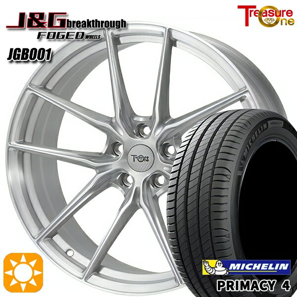 マークX レクサスIS 235/40R19 96W XL VOL ミシュラン プライマシー4 トレジャーワン 鍛造 J&Gブレイクスルー JGB001 ブラッシュド 19インチ 8.0J 5H114.3 サマータイヤホイールセット