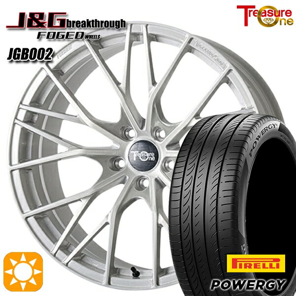 【取付対象】245/35R20 95W XL ピレリ パワジー トレジャーワン 鍛造 J&Gブレイクスルー JGB002 ブラッシュド 20インチ 8.5J 5H114.3 サマータイヤホイールセット