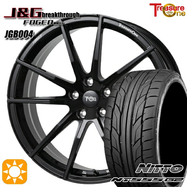 MINI (F55/F56/F57) 215/35R18 84W XL ニットー NT555 G2 トレジャーワン 鍛造 J&Gブレイクスルー JGB004 ブラック 18インチ 7.5J 5H112 サマータイヤホイールセット