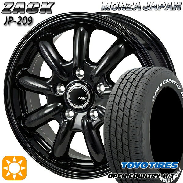 【取付対象】225/60R17 99H トーヨー オープンカントリー H/T2 WL モンツァ ザック JP209 グロスブラック 17インチ 7.0J 5H114.3 サマータイヤホイールセット